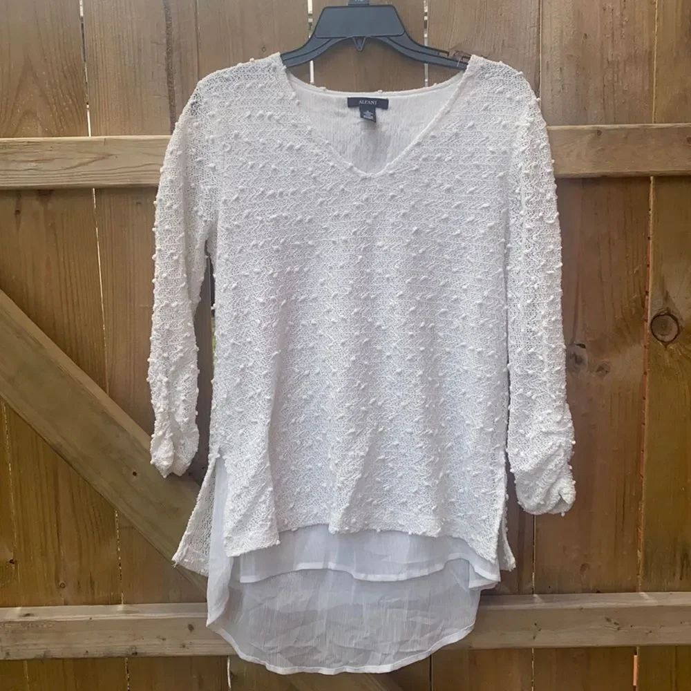 Alfani textured layered top sz. S